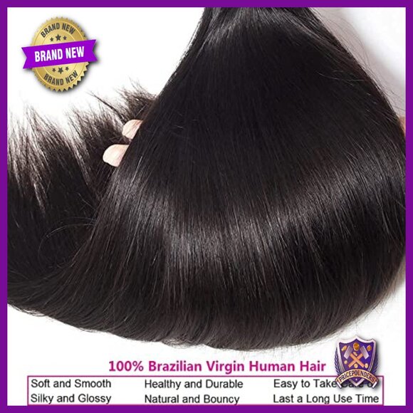 16 Inch Brazilian Straight Human Hair Extensions 3 Bundles 100% Virgin Hair main image 6